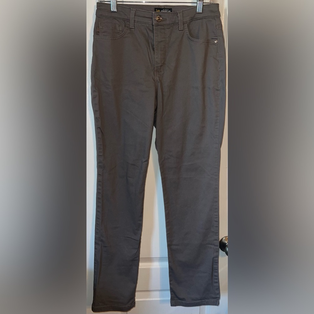Lee Relaxed Fit Straight Leg Pants High Rise Light Brown Size 8M